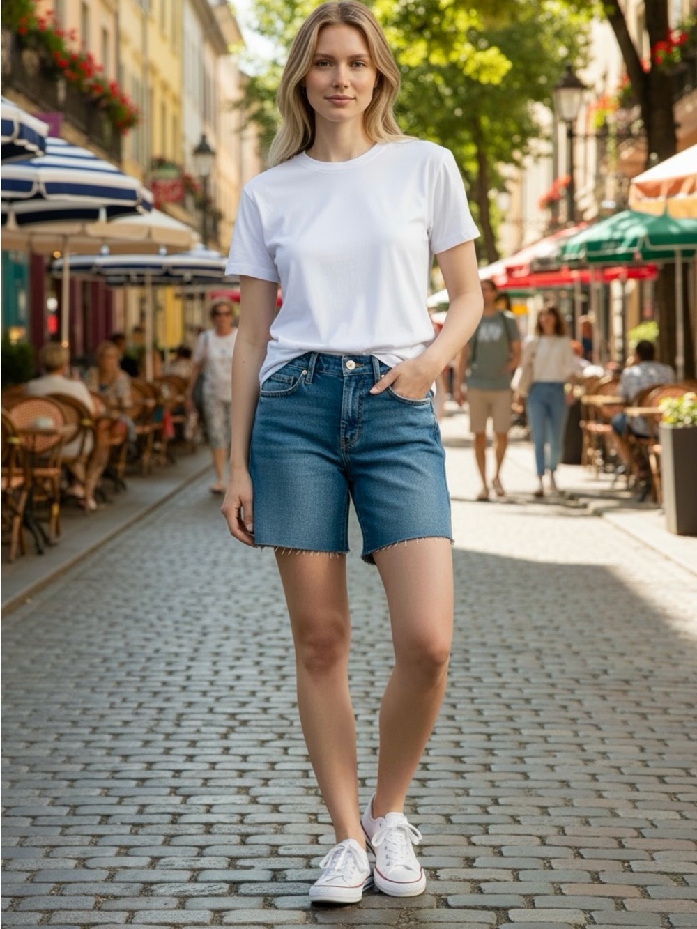 Habitual Conifier High Rise Released Hem Jean Shorts Size 26 NEW